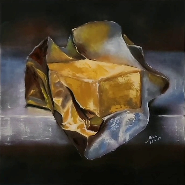 ArteDiAlina.com painting: Spreadable Gold